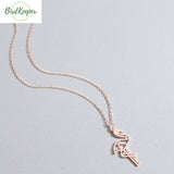 COLLIER FLAMANT ROSE ORIGAMI