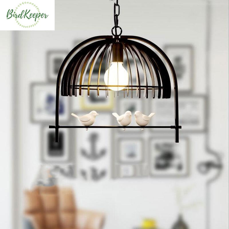 Birdkeeper Lampe Oiseaux Cage Design
